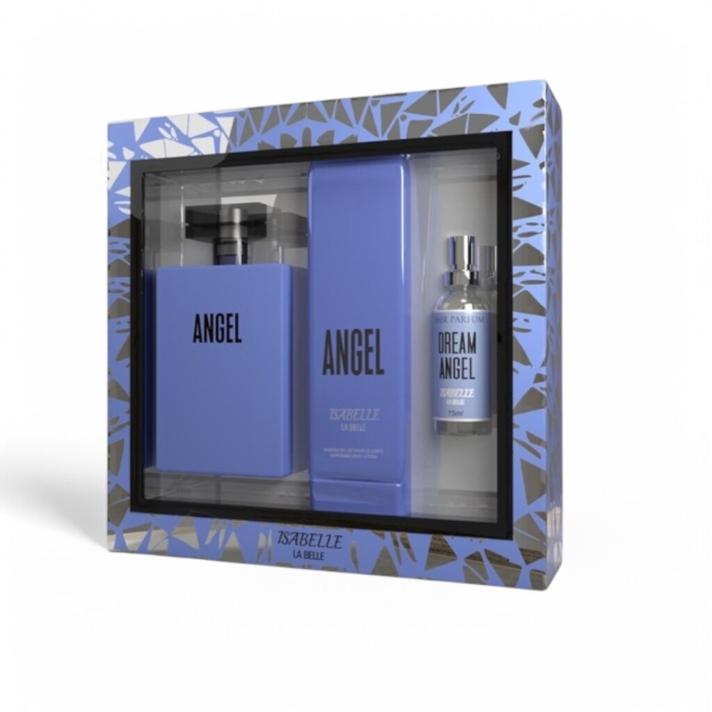 Kit Angel - Isabelle La Belle: Perfume 100ml + Hidratante Corporal 200ml + Perfume Capilar 15ml