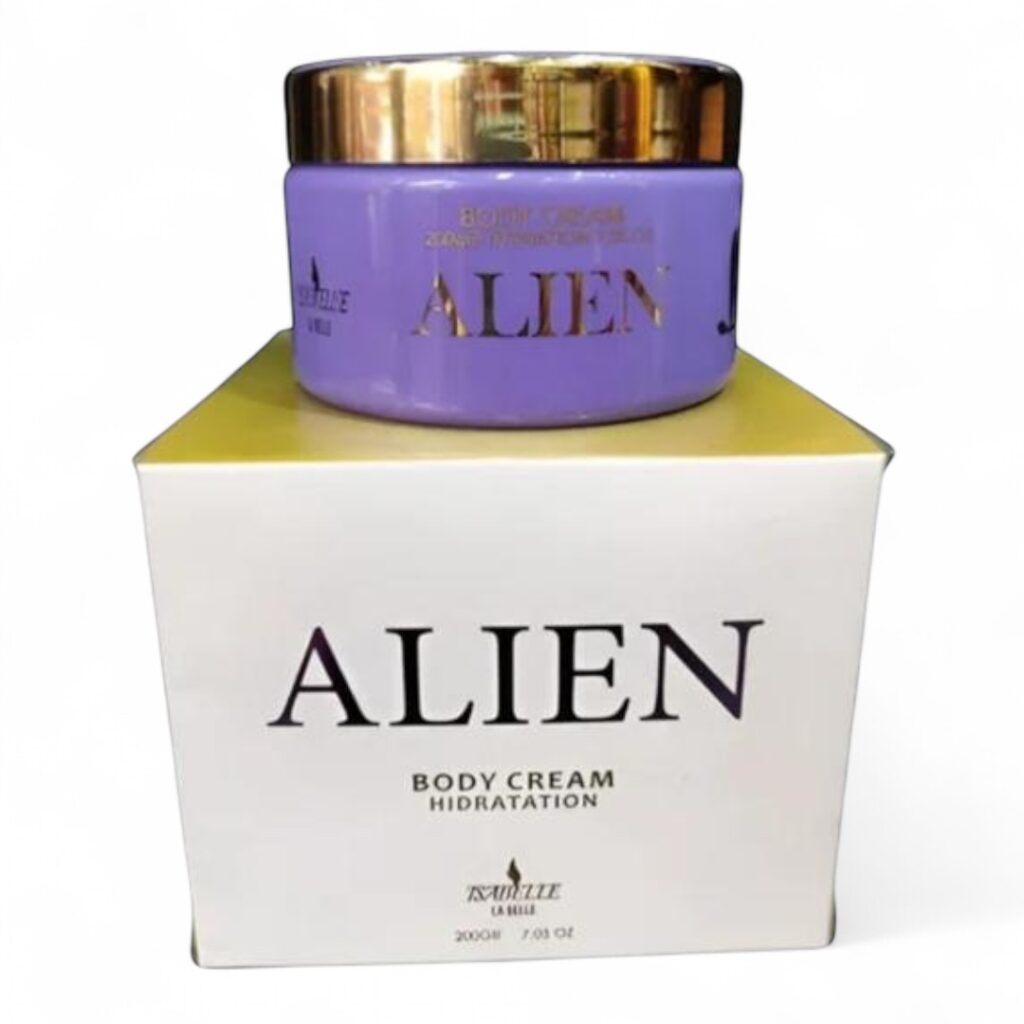 Isabelle La Belle Creme loçao hidrante em pasta super concentrado Pote Alta Fixação Arabe Hidratante Alien Mugler 200ml