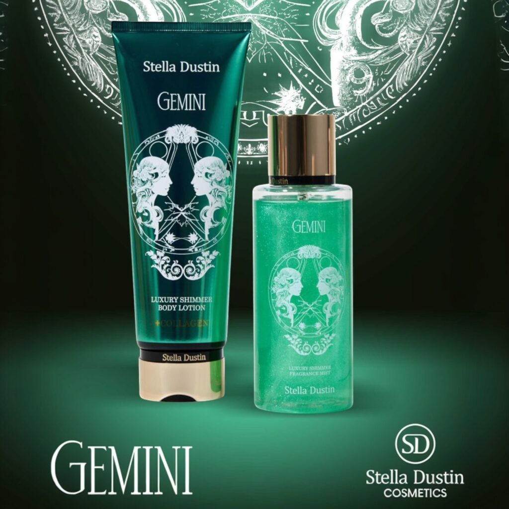Kit Gemini Body Splash Shimmer 250 ml + Creme Hidratante Shimmer 236ml Stella Dustin