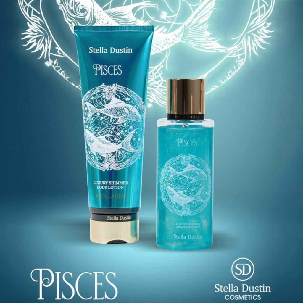 Kit Pisces Body Splash Shimmer 250 ml + Creme Hidratante Shimmer 236ml Stella Dustin