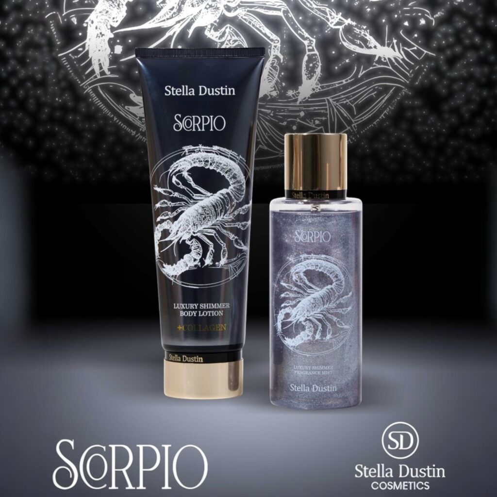 Kit Scorpio Body Splash Shimmer 250 ml + Creme Hidratante Shimmer 236ml Stella Dustin