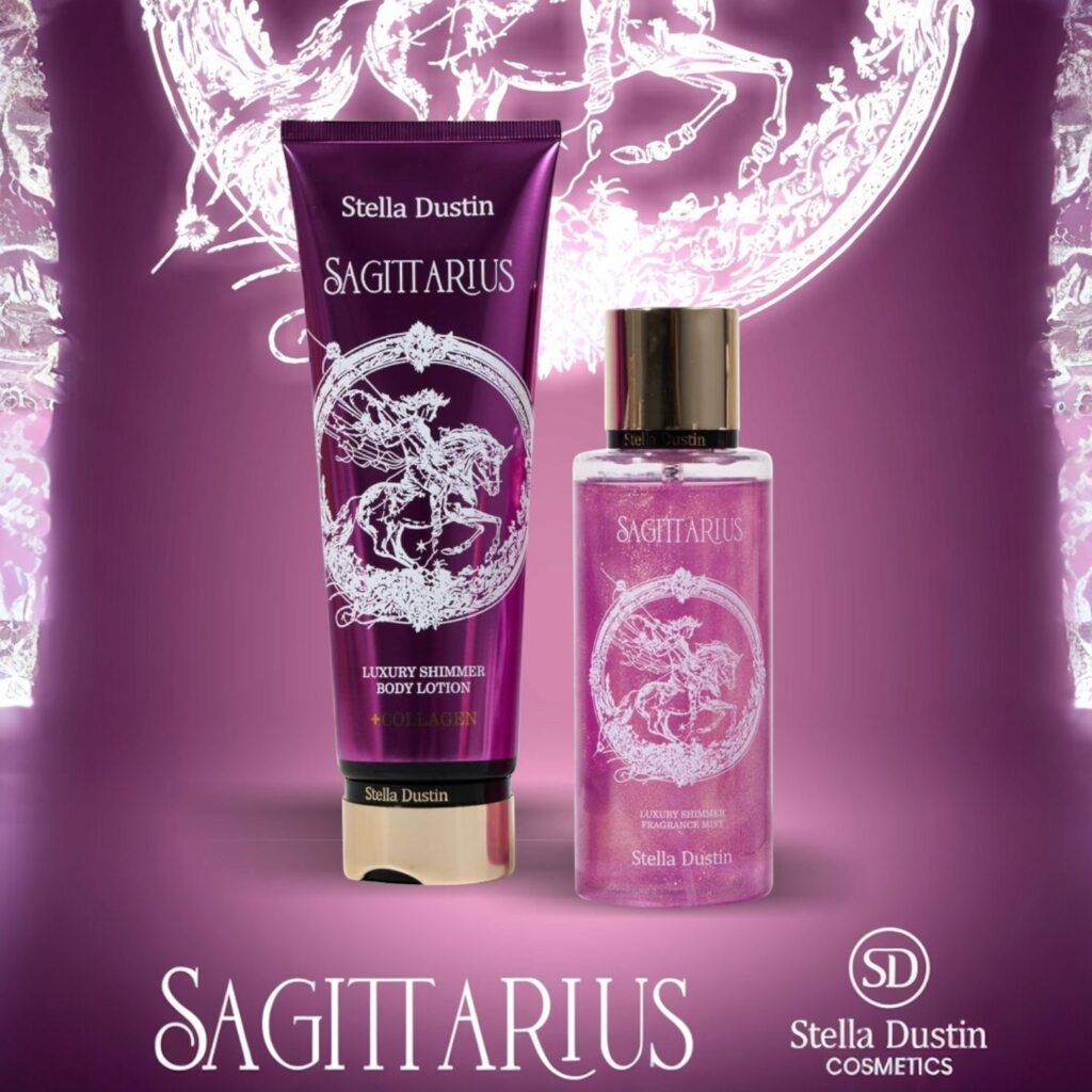 Kit Sagitarius Body Splash Shimmer 250 ml + Creme Hidratante Shimmer 236ml Stella Dustin
