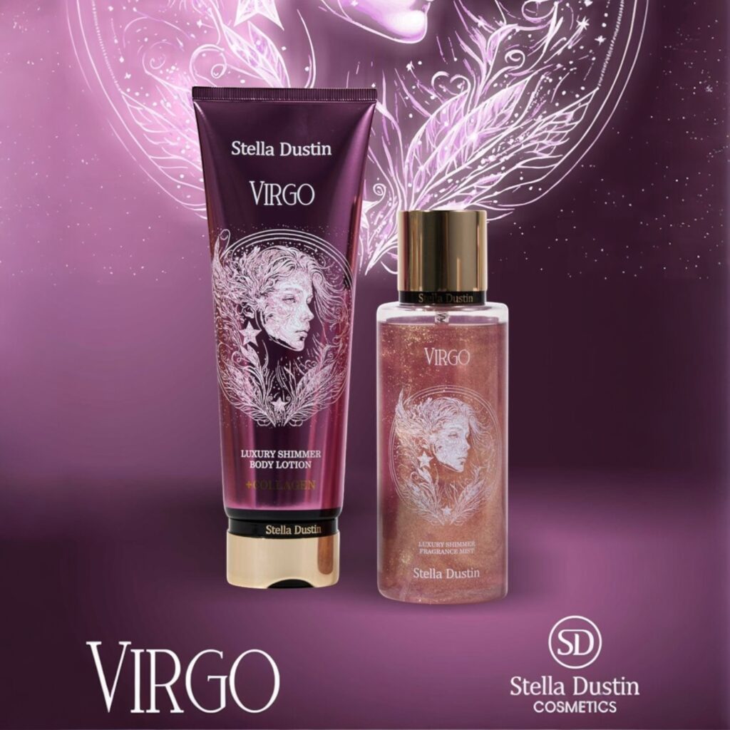 Kit Virgo Body Splash Shimmer 250 ml + Creme Hidratante Shimmer 236ml Stella Dustin