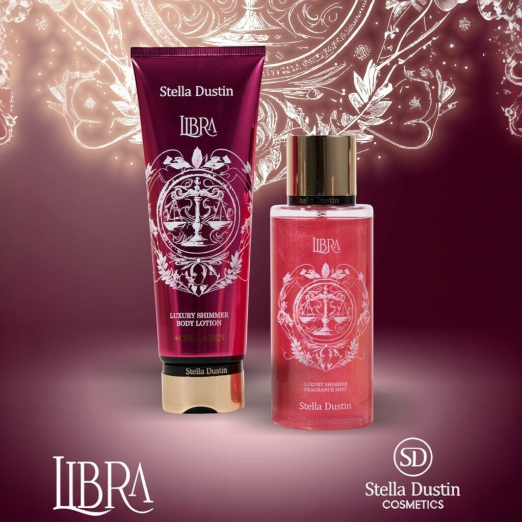 Kit Libra Body Splash Shimmer 250 ml + Creme Hidratante Shimmer 236ml Stella Dustin