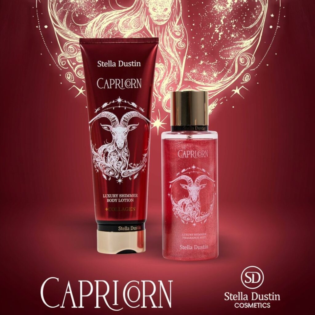 Kit Capricorn Body Splash Shimmer 250 ml + Creme Hidratante Shimmer 236ml Stella Dustin